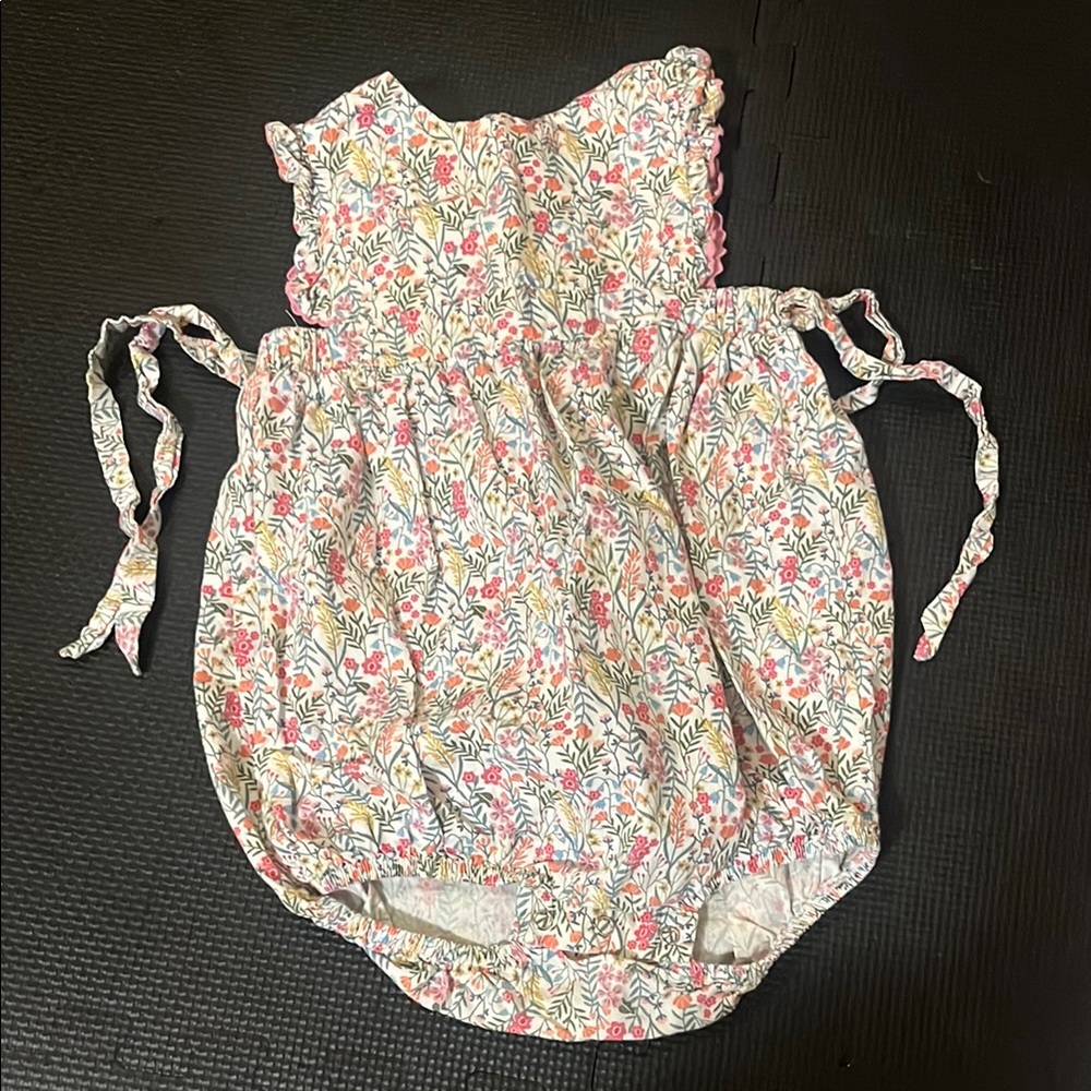 Bella bliss Floral Kids Romper - Pink and White
